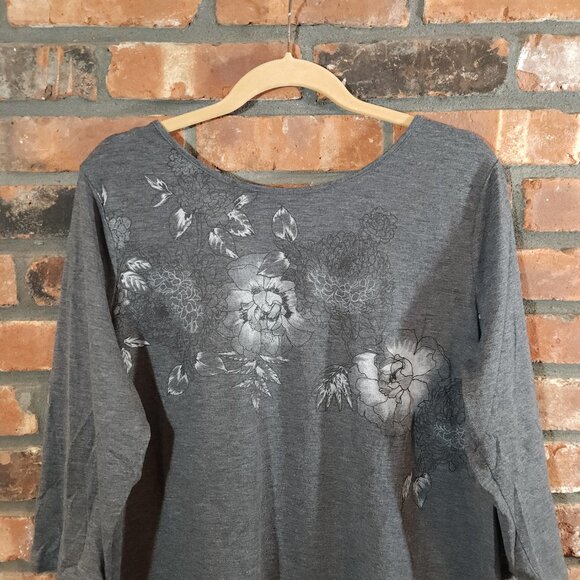 Apt. 9 2-Piece 3/4 Sleeve Jersey Knit Floral Pajama Top & Pants Women's XXL - Picture 3 of 10